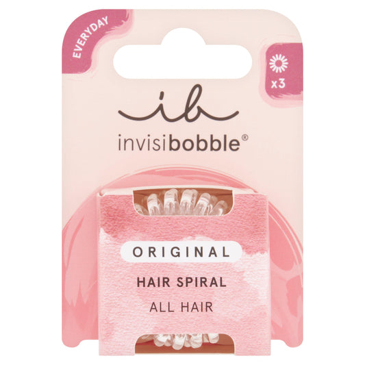 Invisibobble Original 3 Crystal Clear Hair Ties Hair accessories Sainsburys   