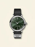 IWC Portofino automatic watch 34mm green dial leather strap, UK version
