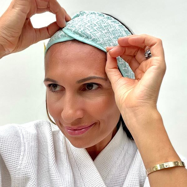 Popmask Microfiber Spa Headband - Green GOODS Superdrug   