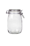 George Home Clear Glass Clip Lock Canister - McGrocer