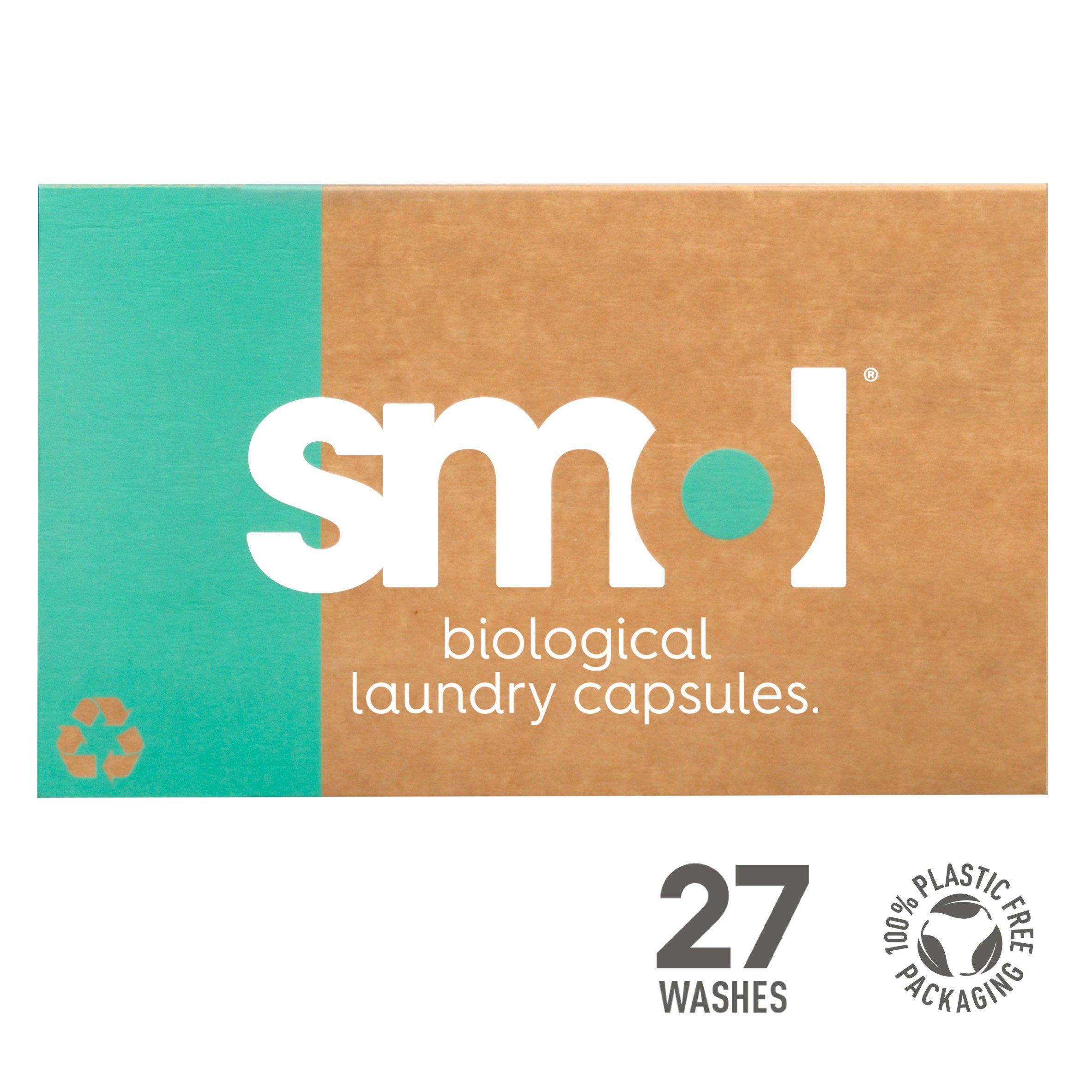 Smol Bio Laundry Capsules Plastic Free 27 washes GOODS Sainsburys   