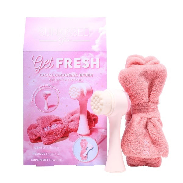 Sunkissed Get Fresh facial brush and headband gift set - British product