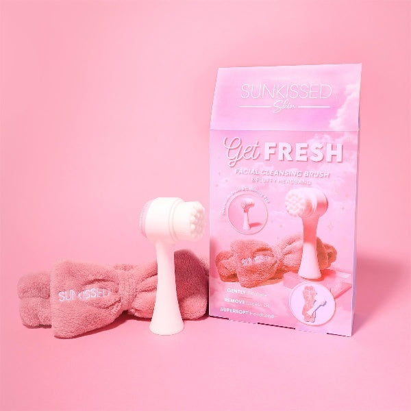 Sunkissed Get Fresh facial brush and headband gift set - British product