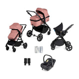 Ickle Bubba Comet 3-in-1 Travel System Black/Dusky Pink/Black/ Pack Size 1 GOODS Boots   