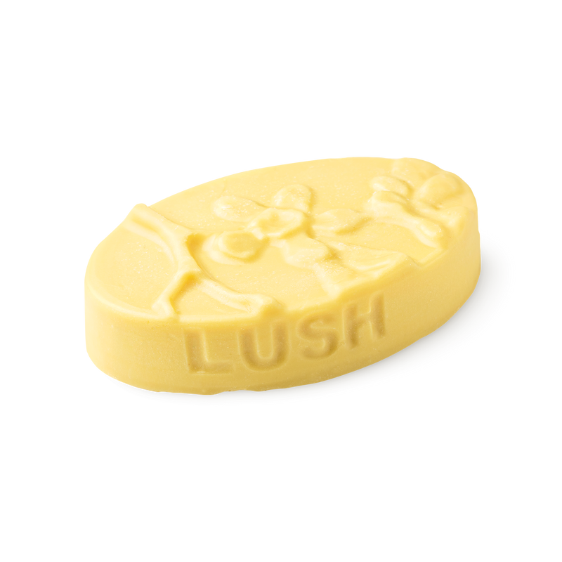 Lush Each Peach massage bar with citrus oils, imported from the UK