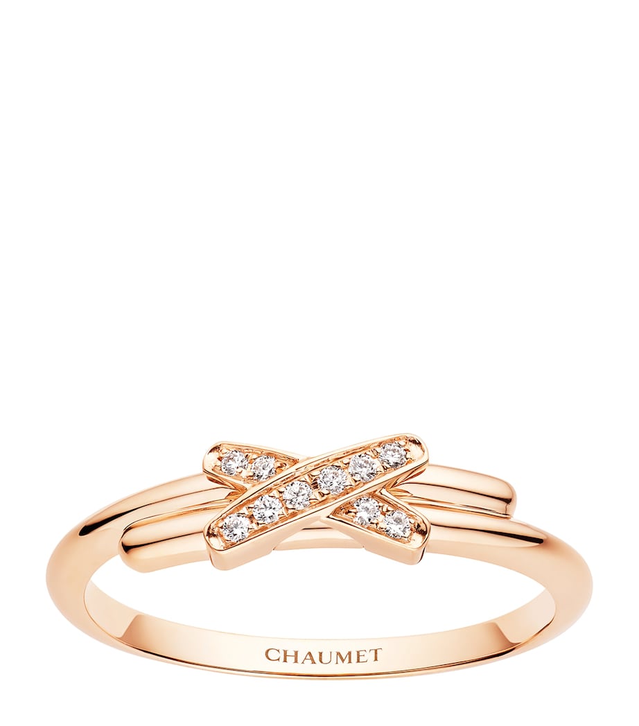 Chaumet Jeux de Liens rose gold diamond ring (British brand)