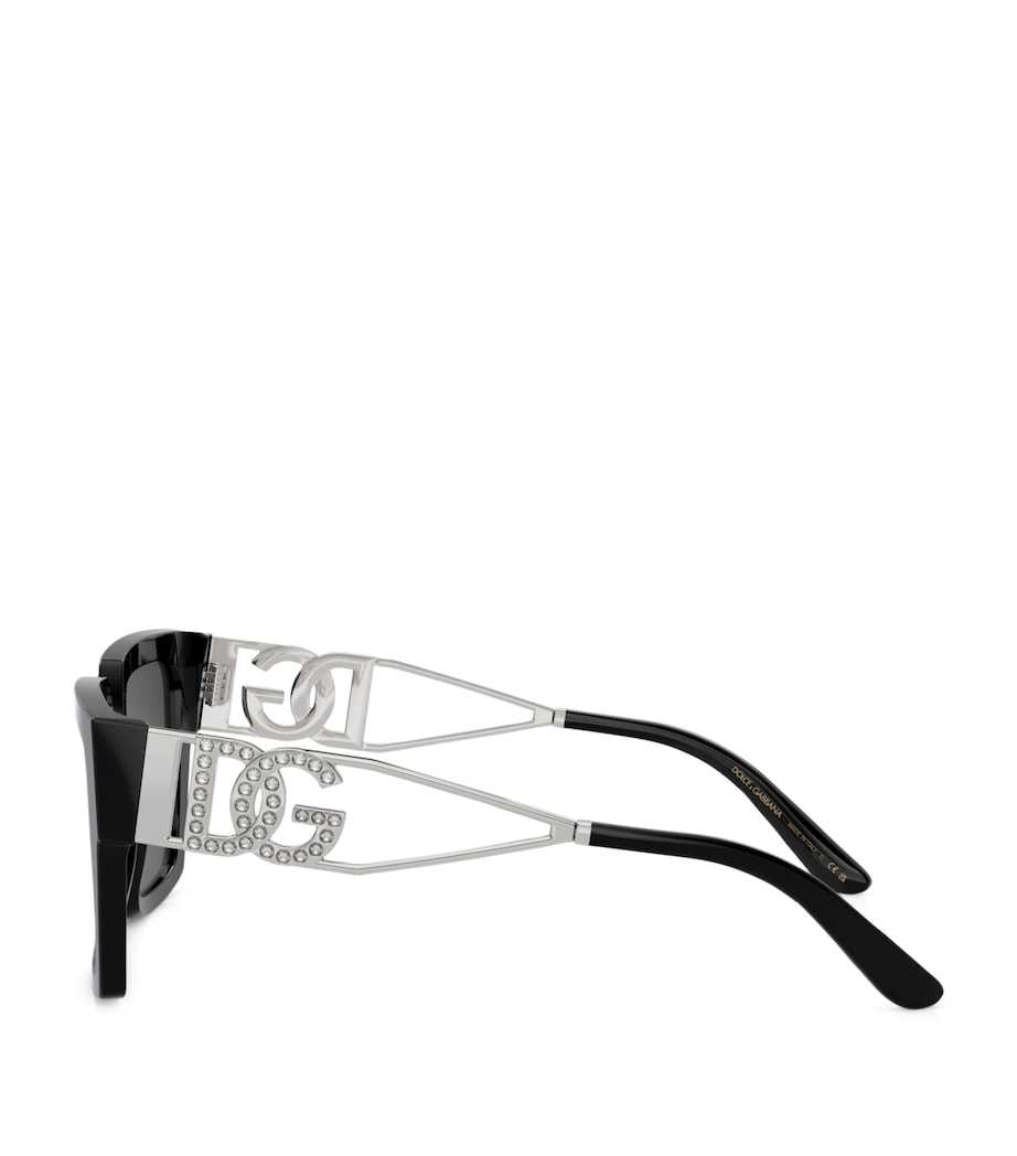 Dolce&Gabbana square sunglasses dark-grey tinted acetate lenses, UK version