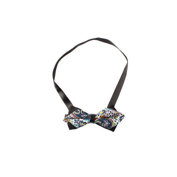 SVNX Pasley bow tie multi navy, imported from the UK