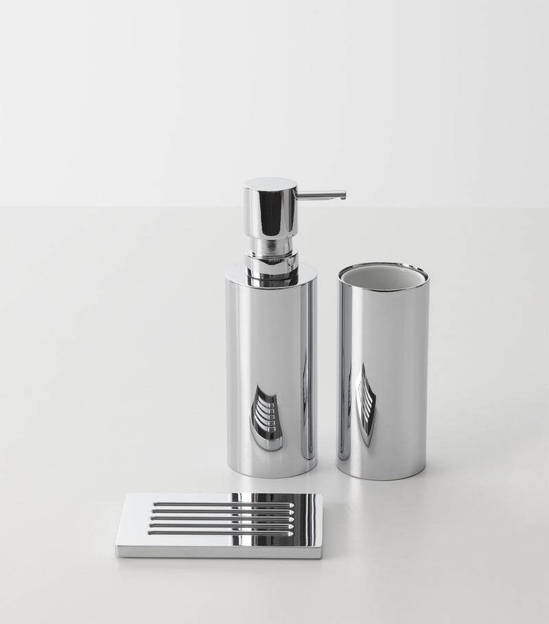 Decor Walther stainless steel round bathroom bin - British product