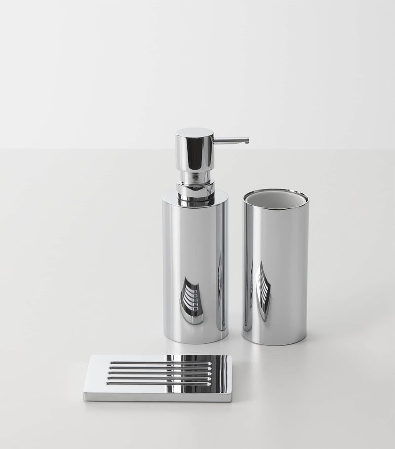 Decor Walther stainless steel round bathroom bin - British product