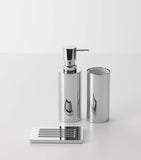 Decor Walther stainless steel round bathroom bin - British product