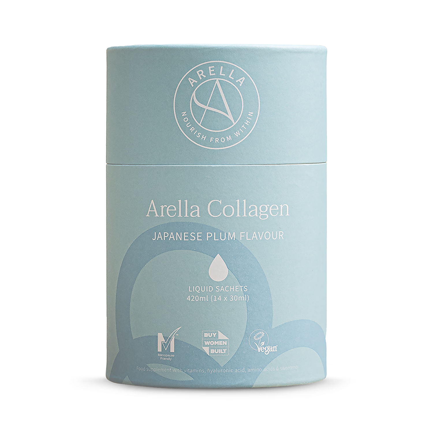 Arella collagen Japanese Plum Flavour 30ml sachets, UK version