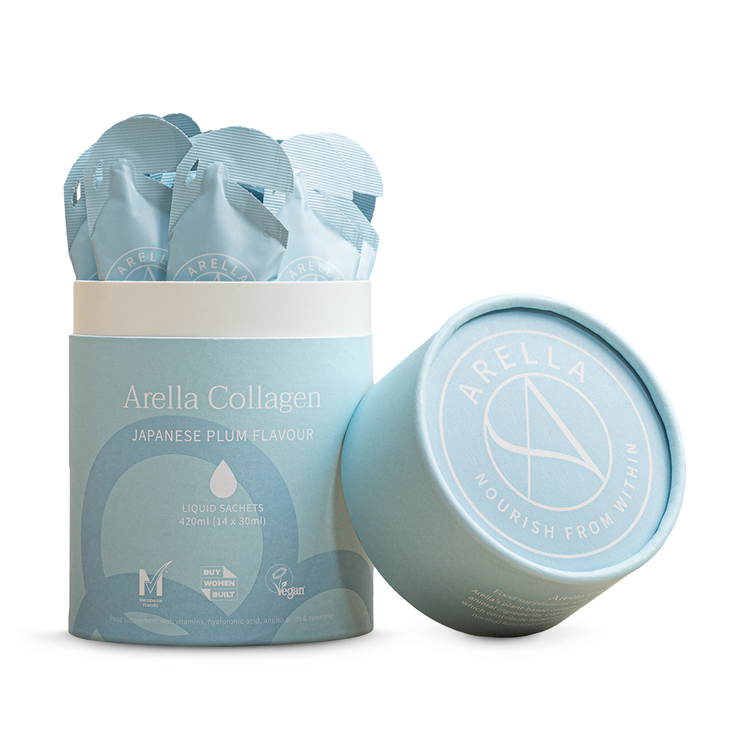 Arella collagen Japanese Plum Flavour 30ml sachets, UK version