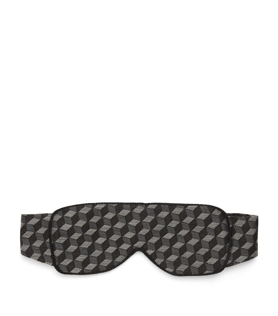 Daniel Hanson silk sleep mask with sacred geometry padded design, imported from the UK