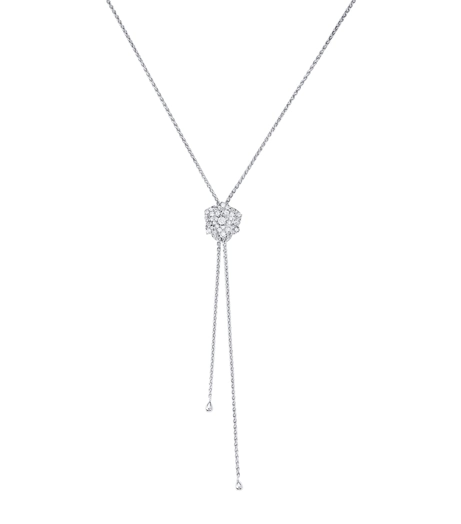 Piaget white gold and diamond rose pendant necklace (British brand)