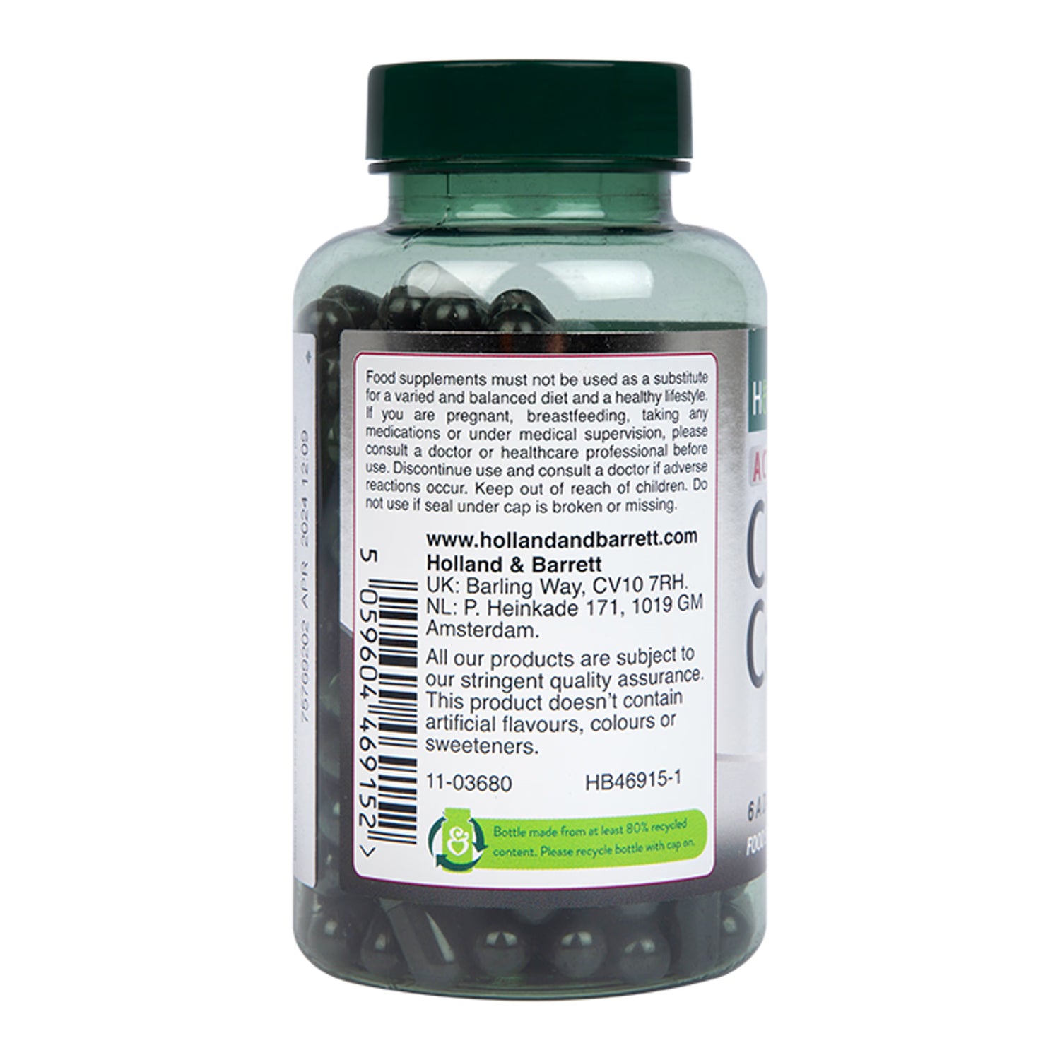 Holland Barrett Activated Charcoal Capsules 240, UK version