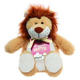 Snuggable Hottie Lion plush toy with lavender pouch, imported from the UK