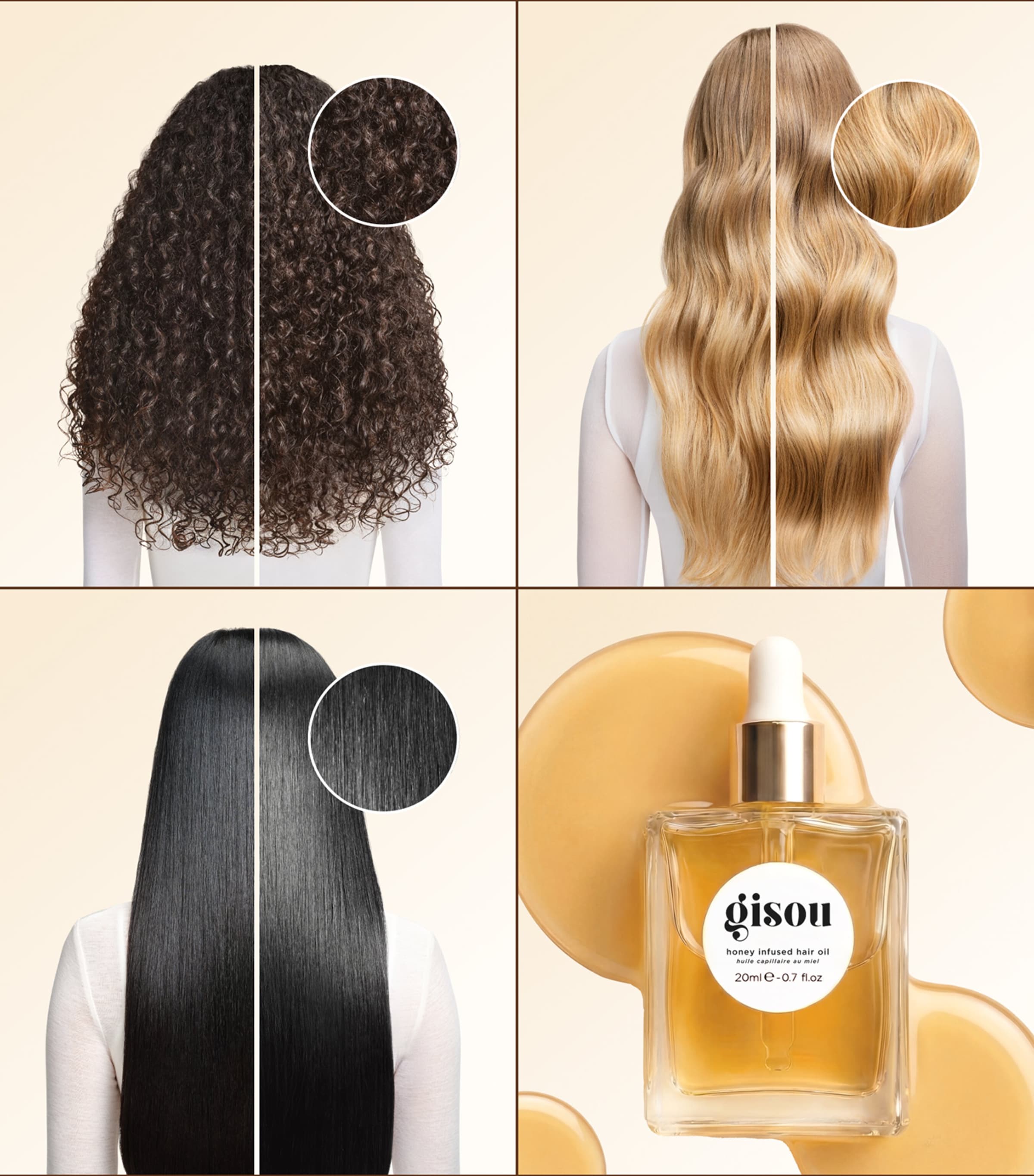 Gisou honey infused hair oil 50ml - British product