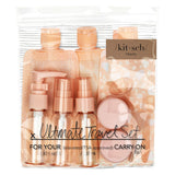 Kitsch 11 Piece Travel Bottle Set - Blush Make Up & Beauty Accessories Boots   