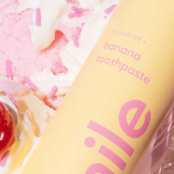 Hismile banana flavoured toothpaste 60g tube, UK version