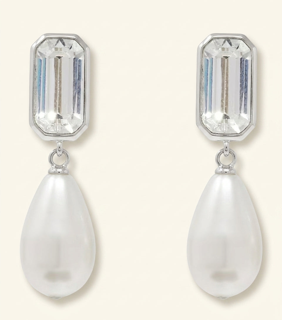 McQueen embellished skull drop earrings, imported from the UK