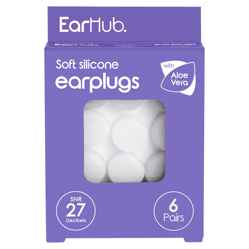 EarHub Sleepwell אטמי סיליקון רכים 6 זוגות