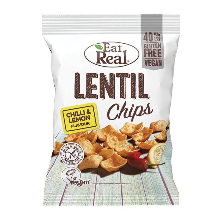 Eat Real Chilli &amp;amp; Lemon Lentil Chips 113g