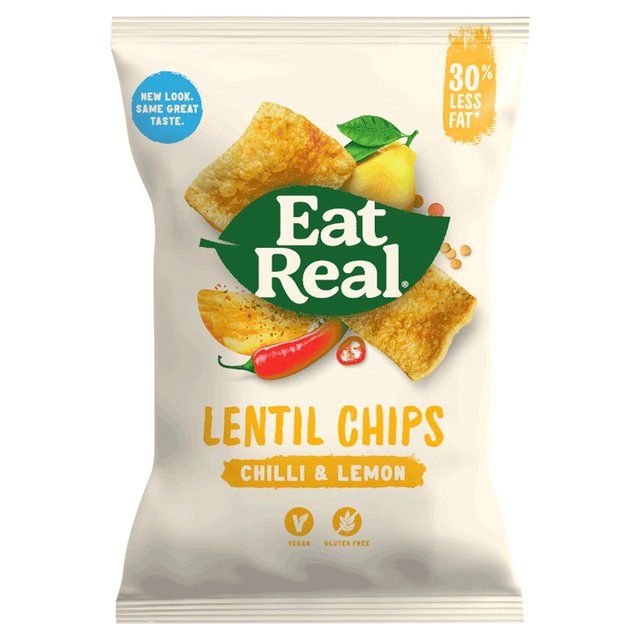 Eat Real Chilli & Lemon Lentil Chips Single Bag