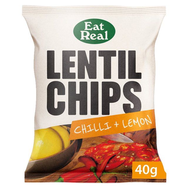 Eat Real Lentil Chilli &amp;amp; Lemon Chips   40g