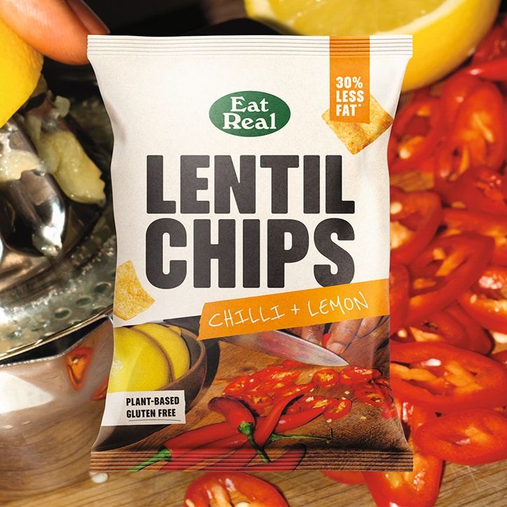 Eat Real Lentil Chips Chilli &amp;amp; Lemon 40g