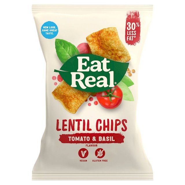 Eat Real Lentil Tomato & Basil Flavoured Chips