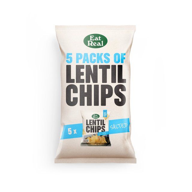 Eat Real Multipack Lentil Chips Salted x5   5 per pack