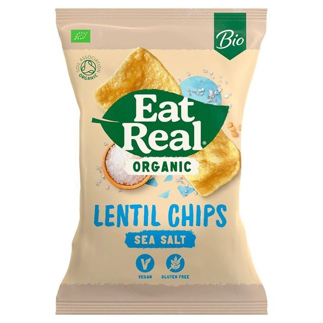 Eat Real Organic Lentil Salted Chips Sharing Bag