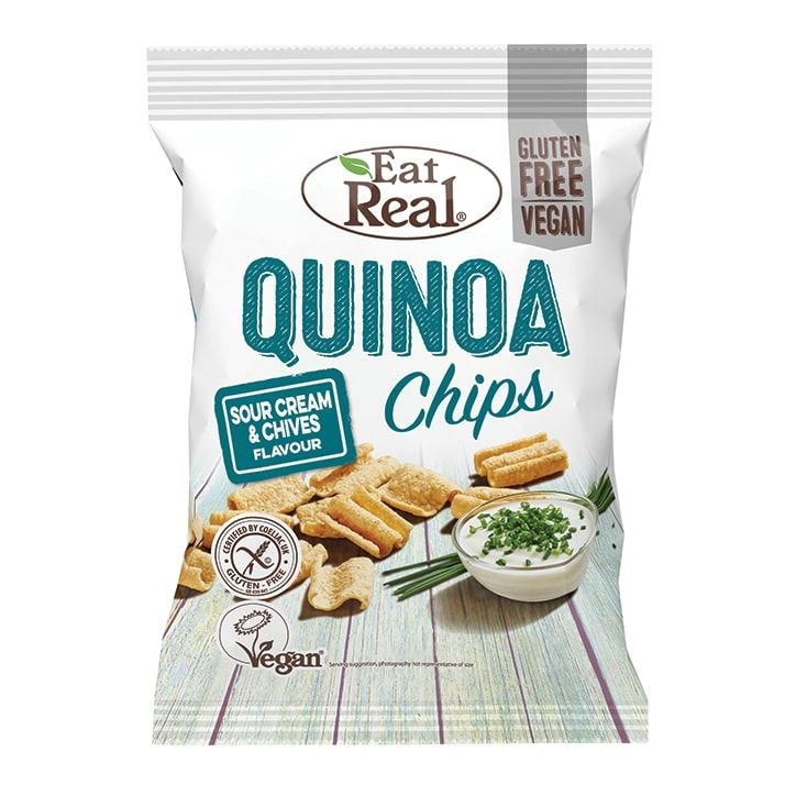 Eat Real Sour Cream &amp;amp; Chives Quinoa Chips 80g