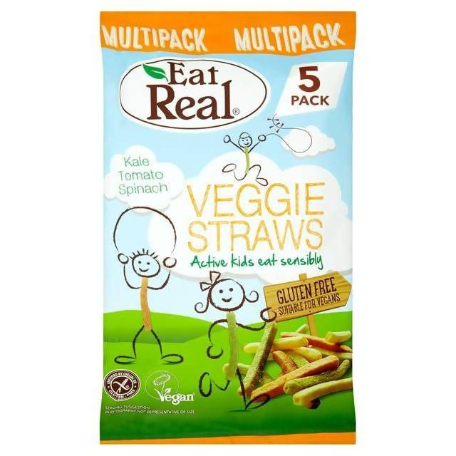 Eat Real Veggie Straws Kale Tomato Spinach 5x20g