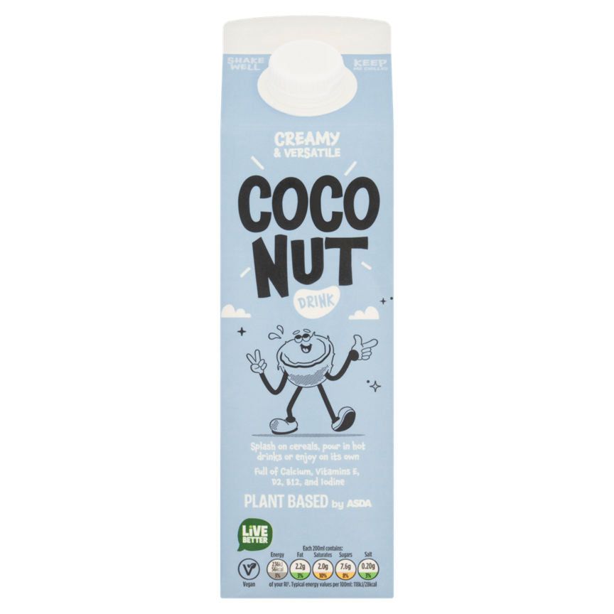 Plant Based by ASDA Coconut Drink 1 Litre GOODS ASDA   