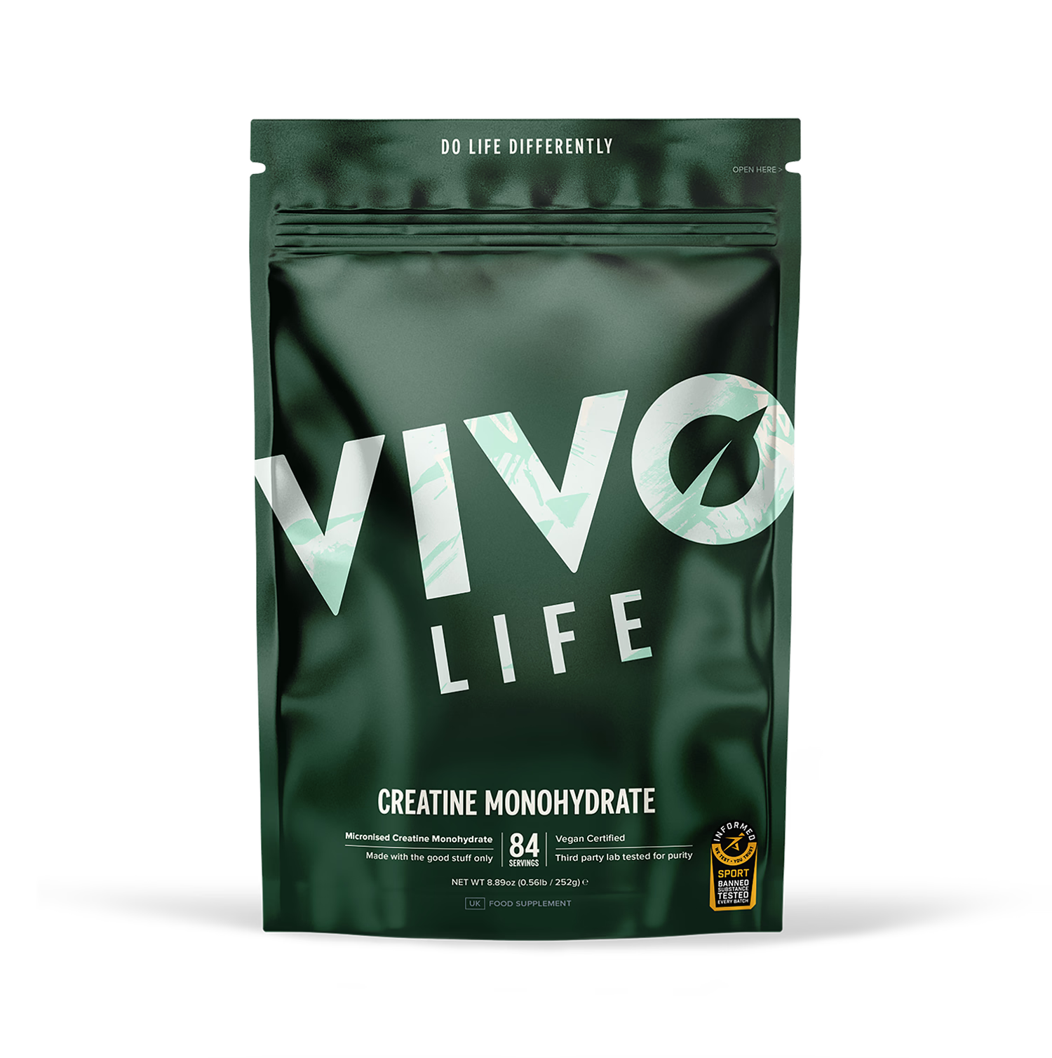 Vivo Life Creatine Monohydrate 252g - British product
