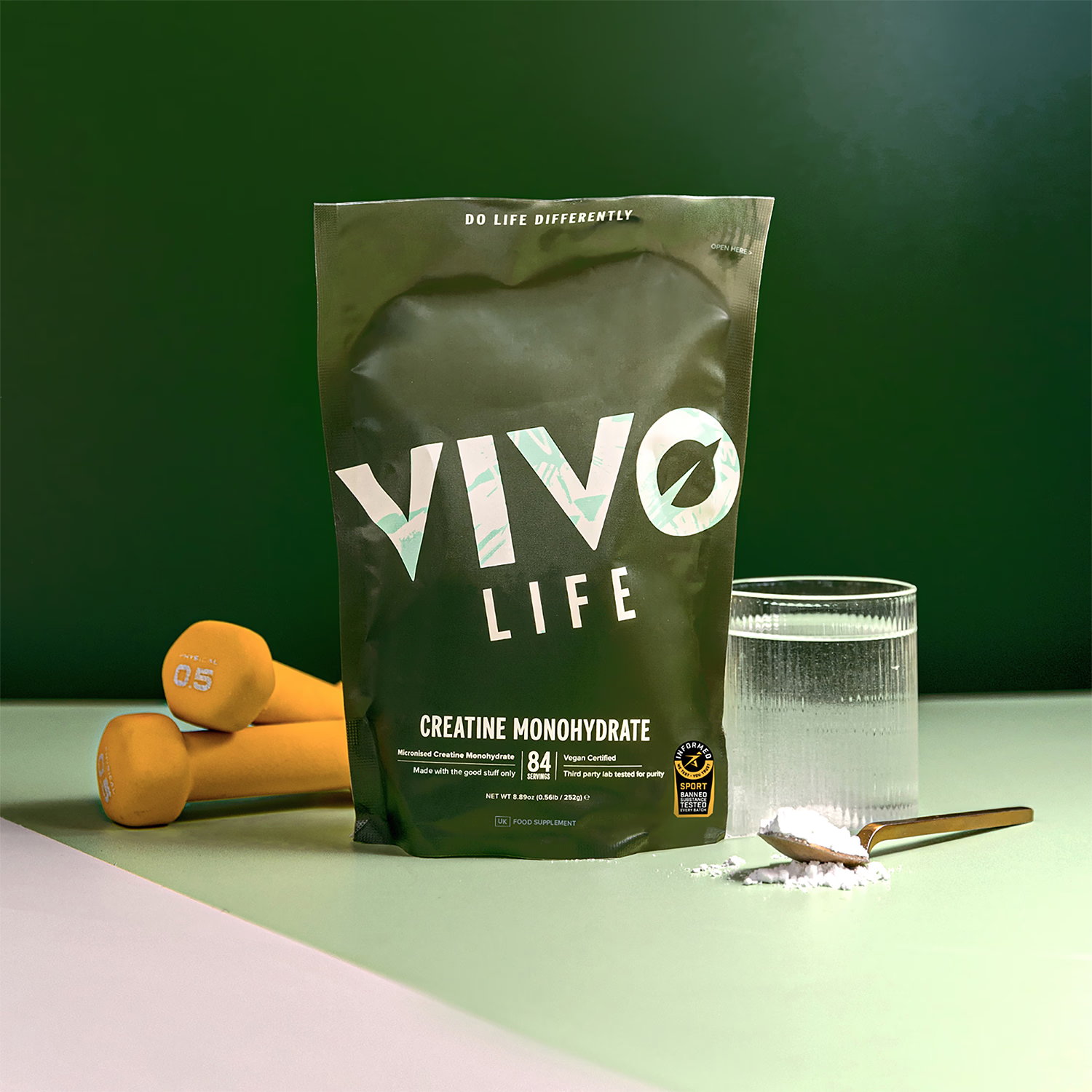 Vivo Life Creatine Monohydrate 252g - British product
