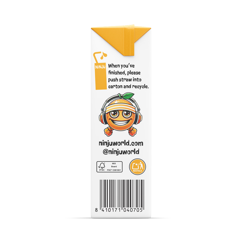 Ninju Orange & Mango vitamin water 200ml, imported from the UK