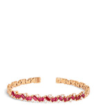 Suzanne Kalan rose gold diamond ruby bangle, imported from the UK