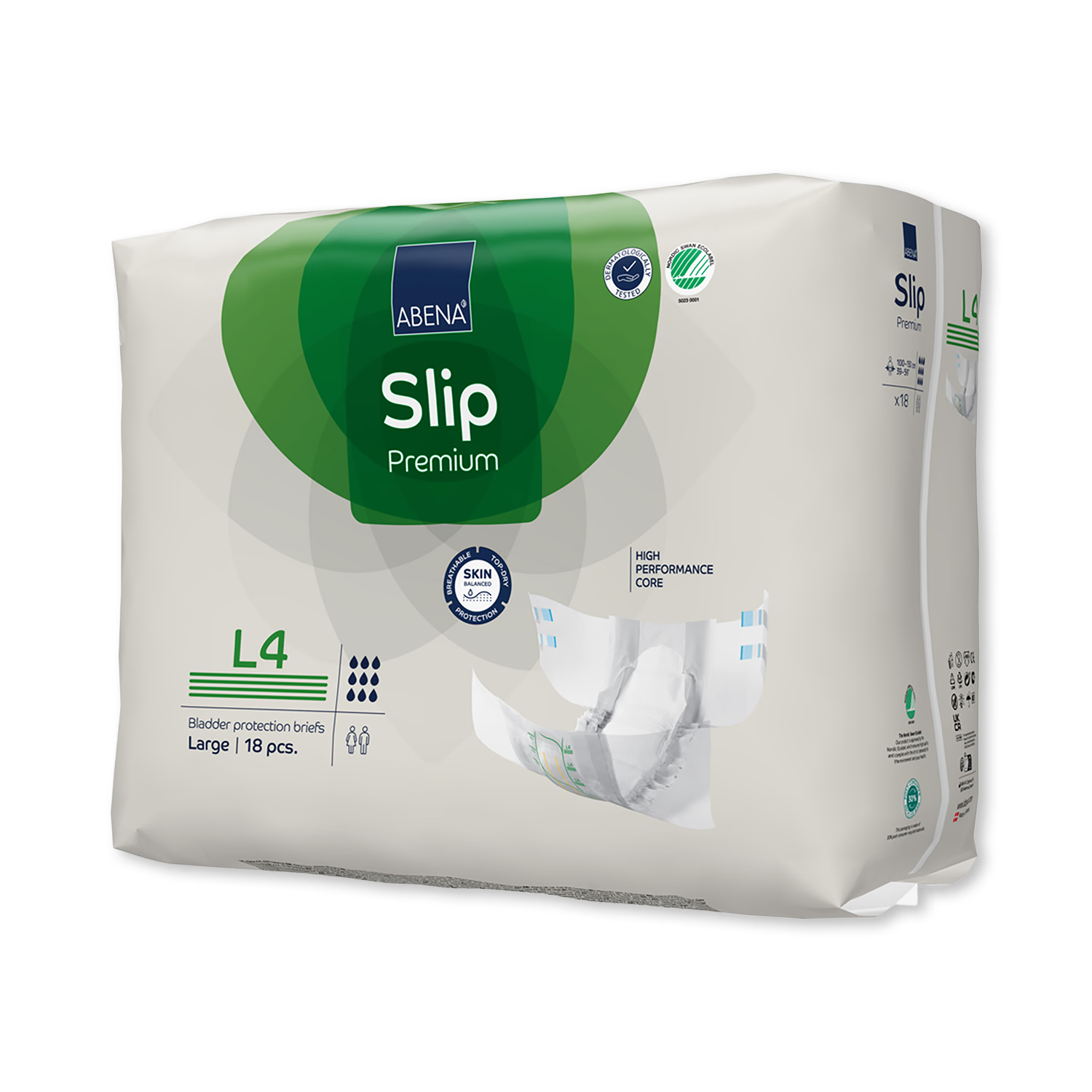 ABENA incontinence briefs Slip Premium L4 18 packs, imported from the UK