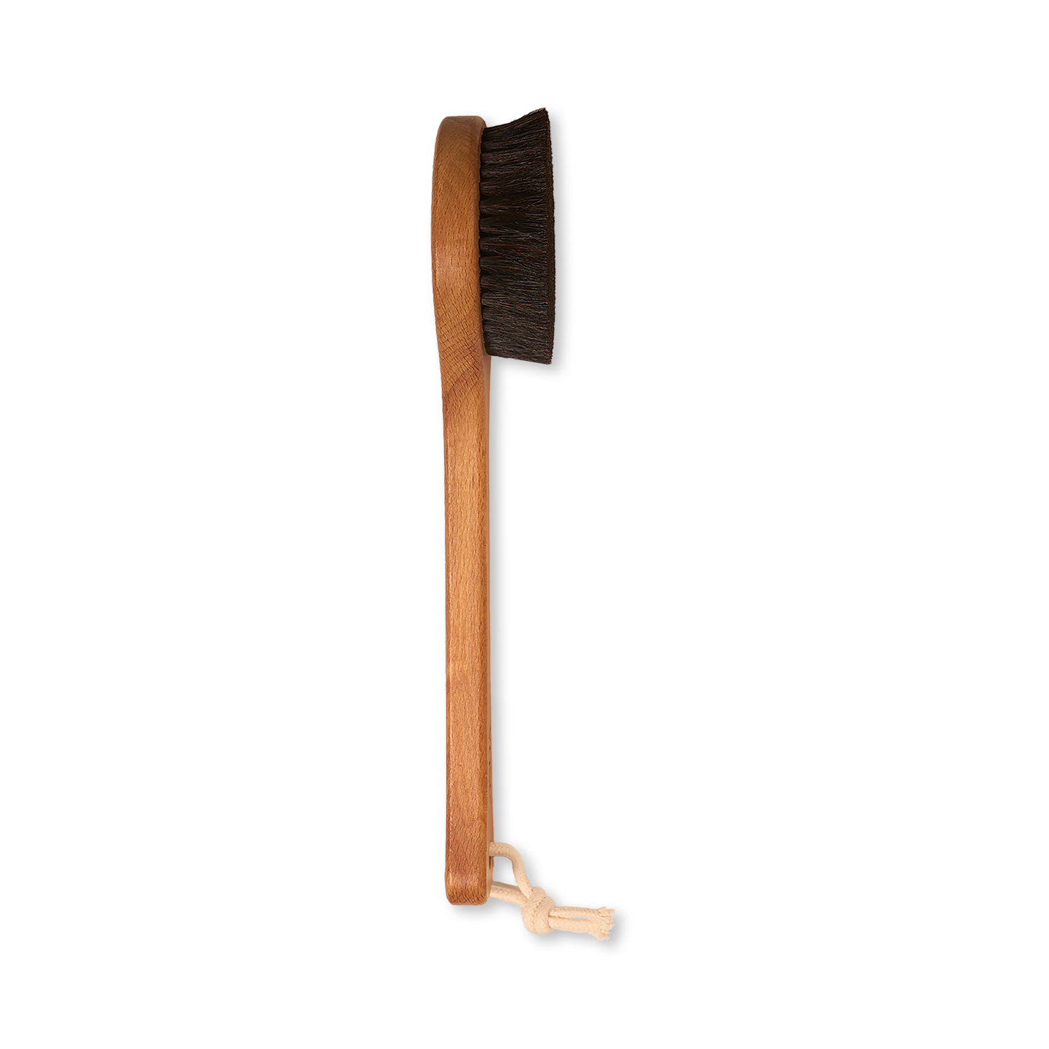 Horse hair dry body brush, hornbeam wood handle, UK version