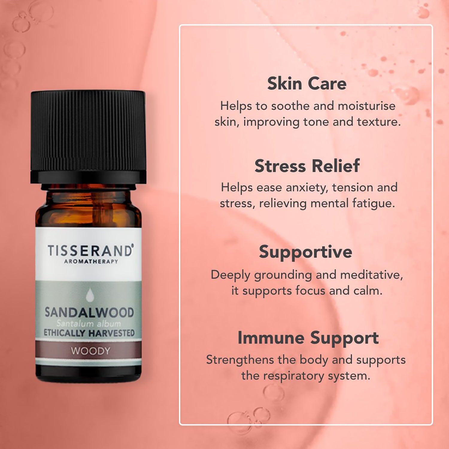 Tisserand Sandalwood Pure Essential Oil 2ml (British brand)