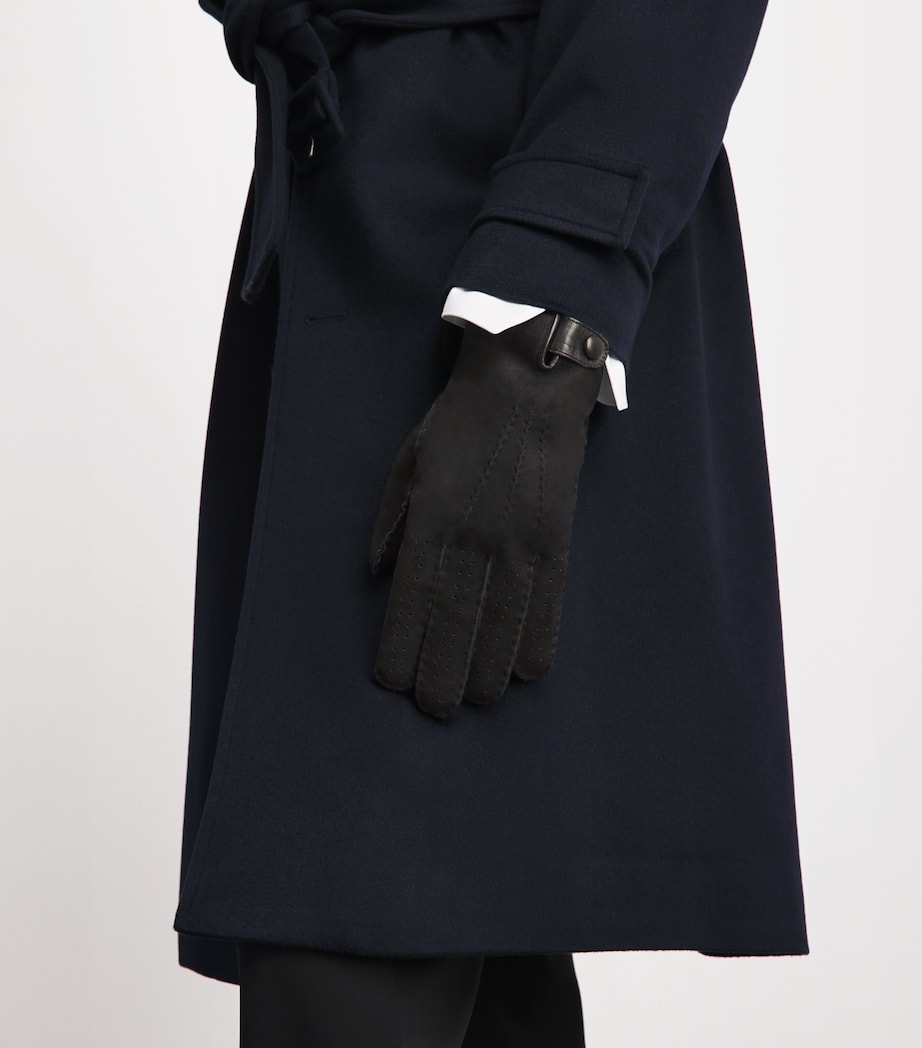 Giorgio Armani shearling leather gloves with lambskin accents - British product