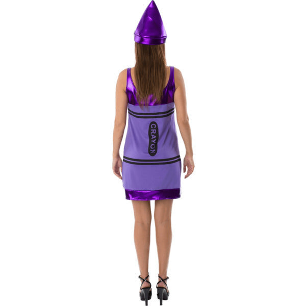 Orion Costumes Womens Purple Crayon Fancy Dress Small GOODS Superdrug   