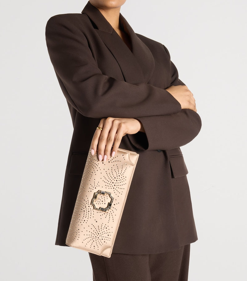 Malone Souliers embellished satin Vivien clutch bag, UK version