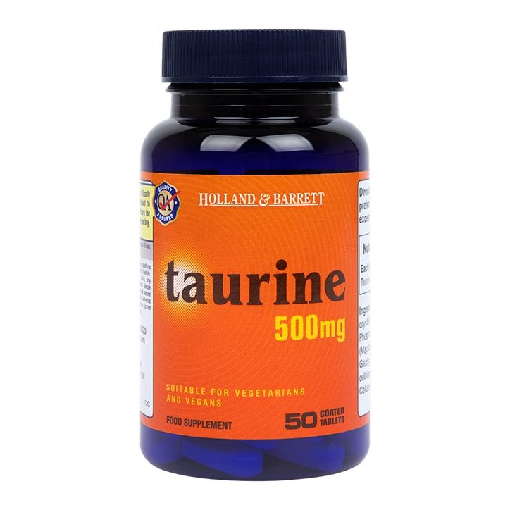 Holland & Barrett Taurine 50 Caplets 500mg Amino Acids Supplements Holland&Barrett   