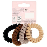Studio London Spiral Nude Hair Bands 4pk (British brand)