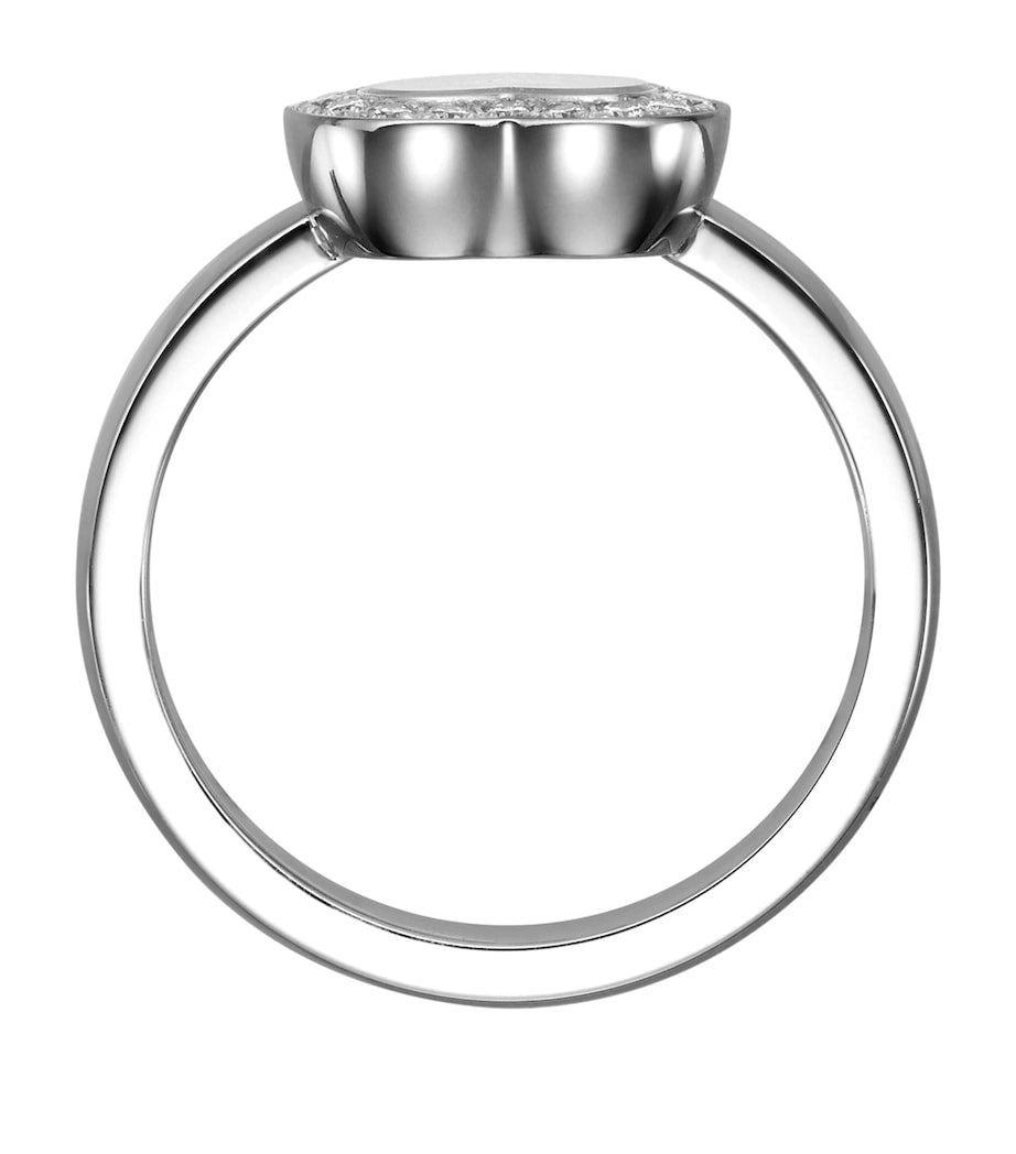 Chopard Happy Diamonds white gold diamond ring, imported from the UK