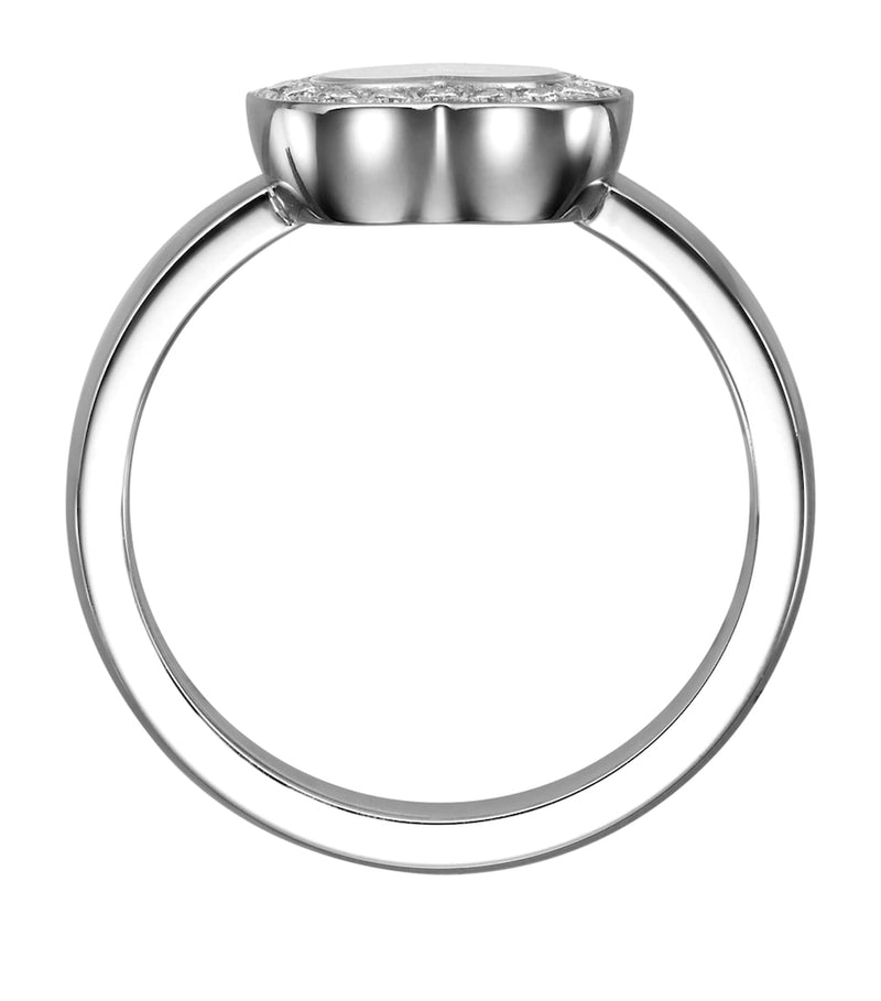Chopard Happy Diamonds white gold diamond ring, imported from the UK